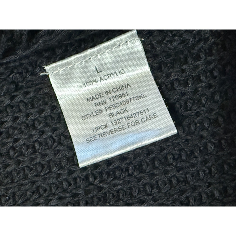 Pink Republic Sweater, Women's Size Large, Black, Long Sleeve, Open Cardigan - Picture 8 of 10